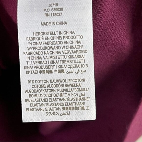 Boden Double Layer V-neck Top in Mulled Wine Purple size 20/22 jersey stretch - Picture 7 of 10